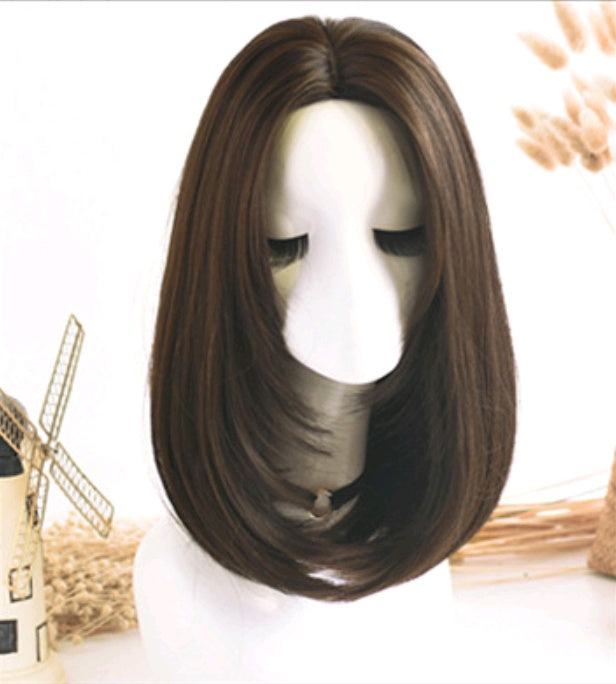 Wig in the long straight hair fashion realistic wig wig long straight hair